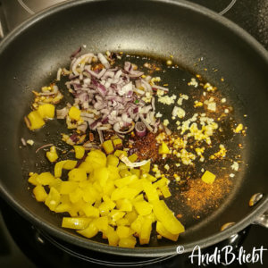 Linsengemüse Kebir und Feta Anleitung