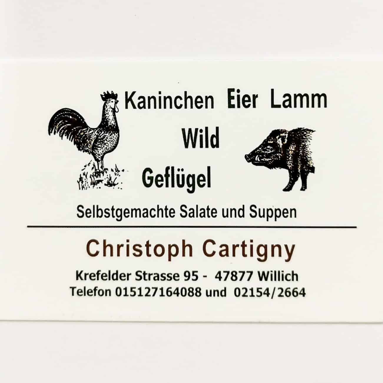 Christoph Cartigny Willich Visitenkarte Wochenmarkt Uerdingen