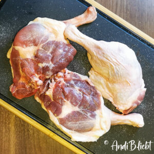 Gänsekeulen Rezept mit Portwein-Apfel Sauce und Bitterschokolade Anleitungschritt