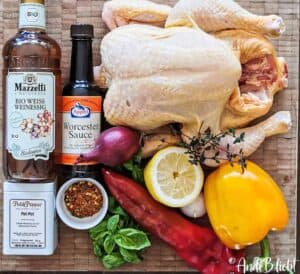 Scharfes-Piri-Piri-Hähnchen-Ofen-Zutaten