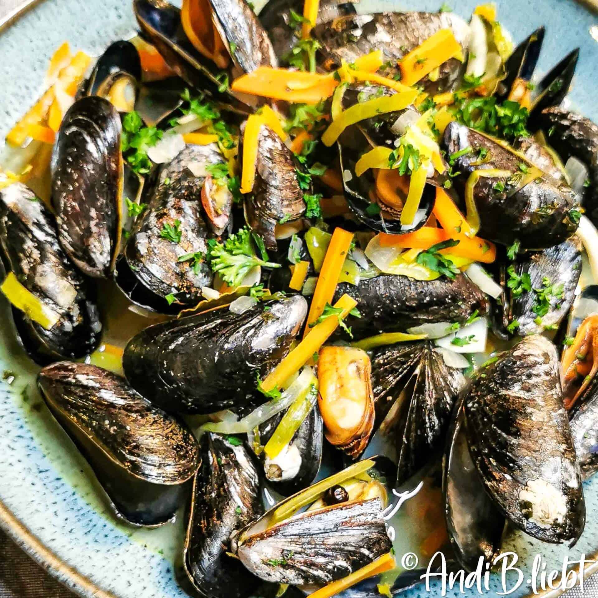 Miesmuscheln in Weißwein auf französische Art - 100% einfach 100% köstlich