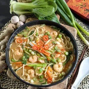 Ramen Suppe mit Garnelen Rezept Titel-1