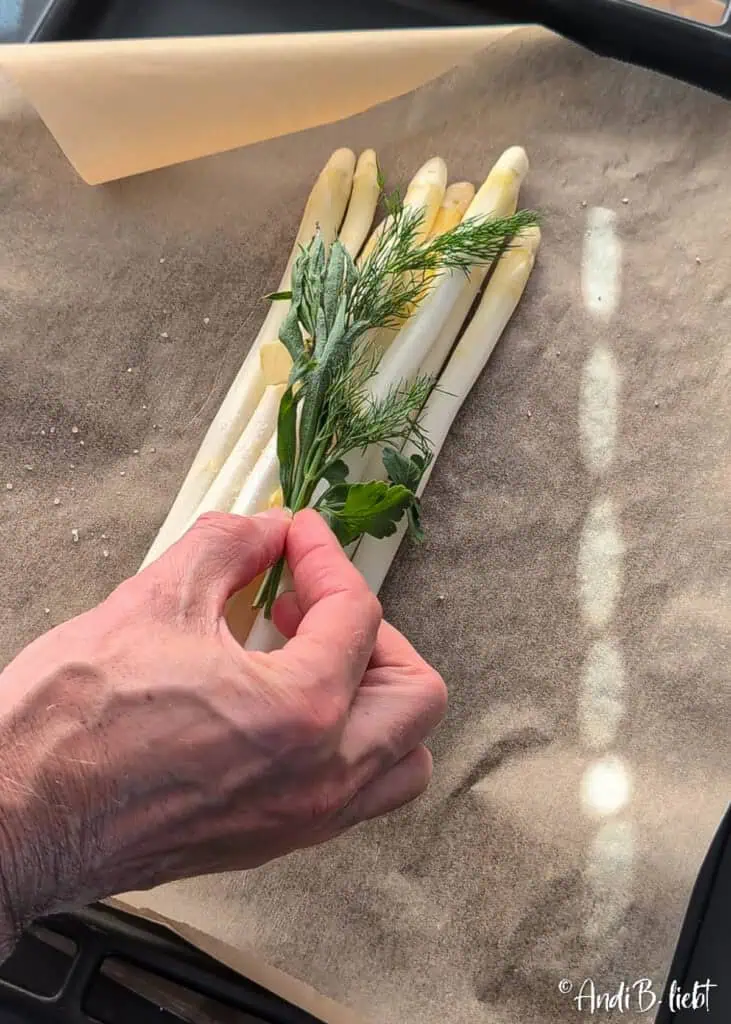 Spargel im Backpapier Zubereitung AndiB.liebt 5 b