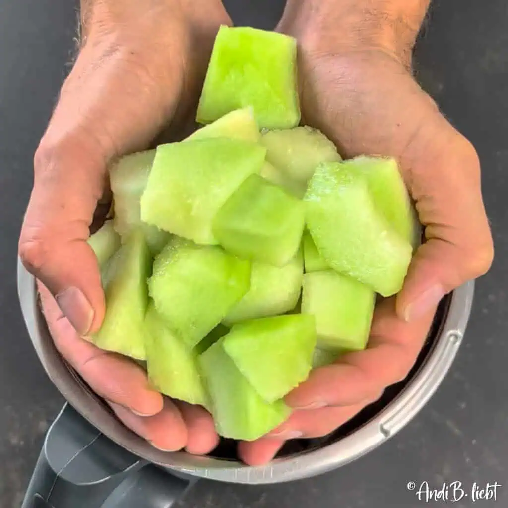 Melonen Gazpacho mit Gurke und Minze Rezept AndiBliebt - Anleitung 4