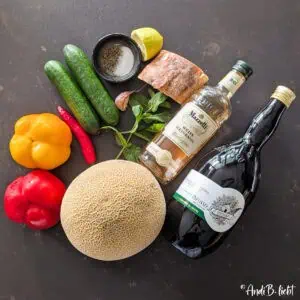 Melonen Gazpacho mit Gurke und Minze Rezept AndiBliebt - Zutaten