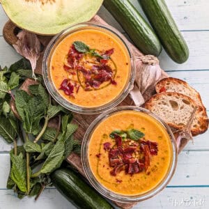 Melonen Gazpacho mit Gurke und Minze Rezept AndiBliebt -Titelfoto