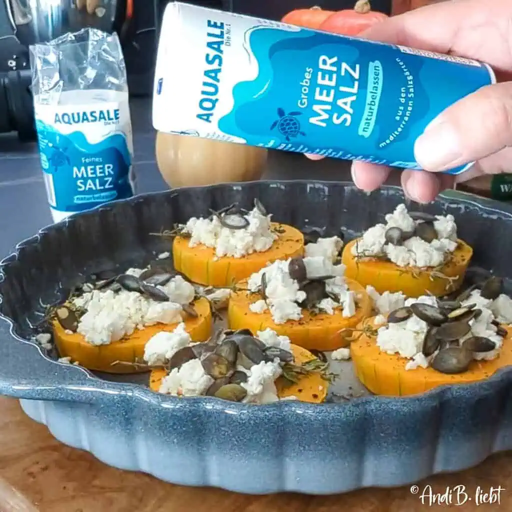 Butternut Kürbis mit Feta Zubereitung 7